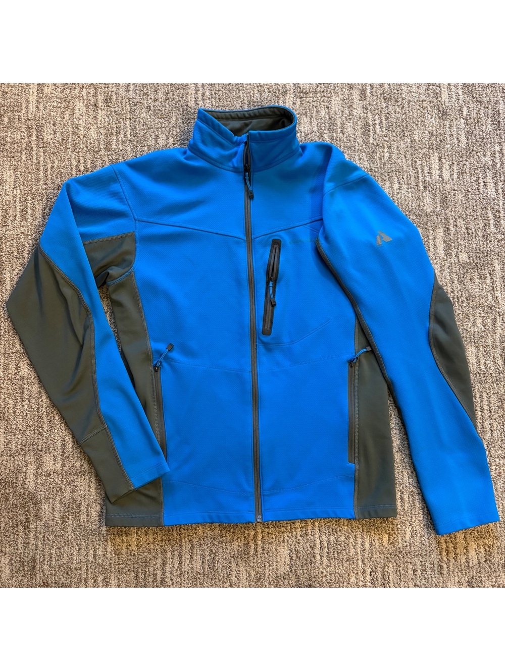 Eddie Bauer First Ascent men’s full zip jacket blue & gray size small